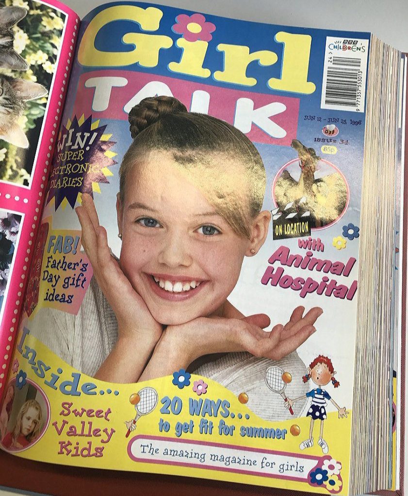 Image Description: Front cover of an issue of Girl Talk magazine from the 1990s